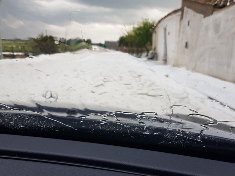 Granizo en Aragón.