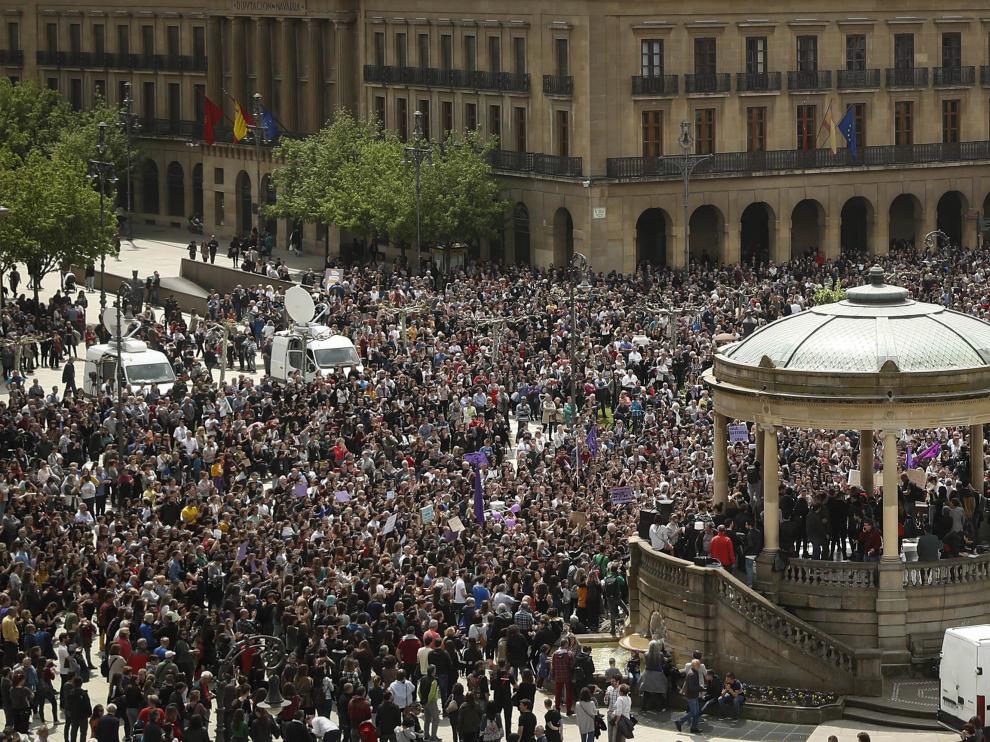 Manifestación en Pamplona contra la sentencia