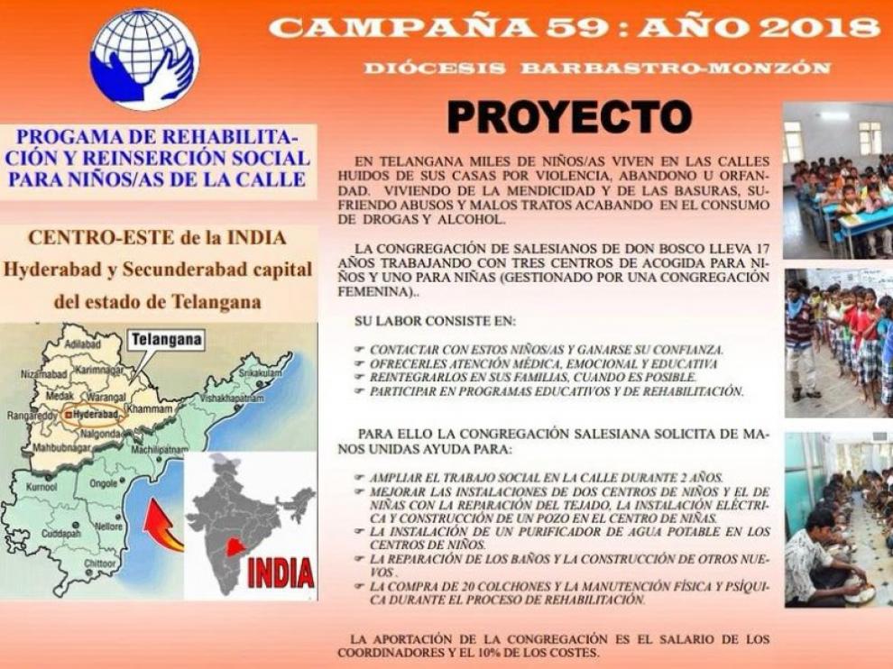 Proyecto en el que colabora la Diócesis de Barbastro en la India.