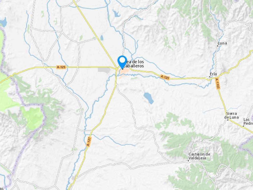 Mapa de Ejea de los Caballeros.
