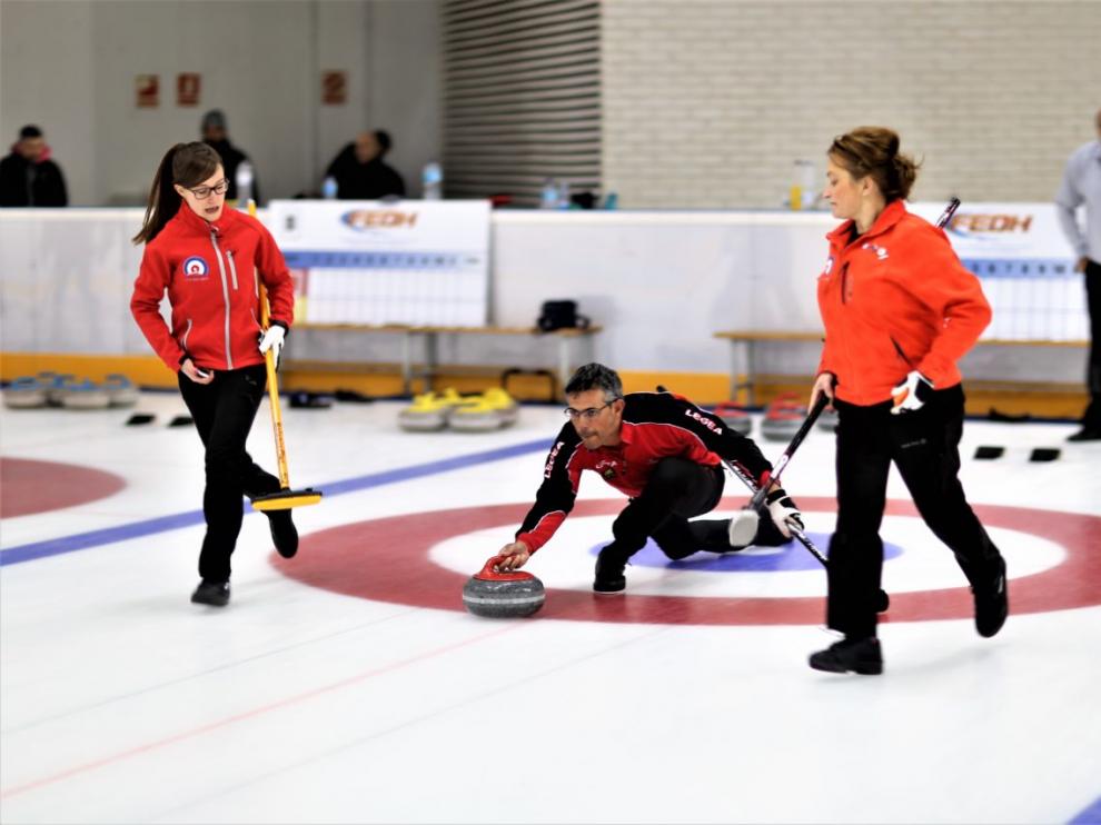 Un momento del Nacional de curling.