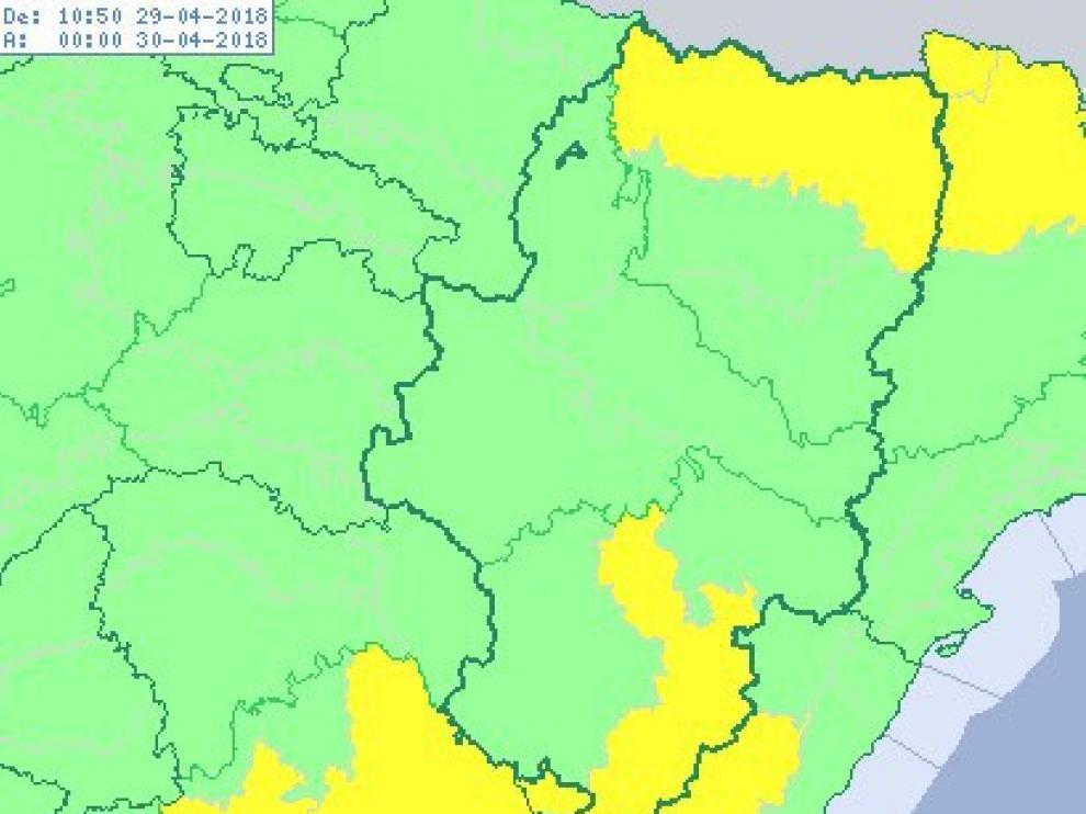 Alerta por viento en varios puntos de Aragón.