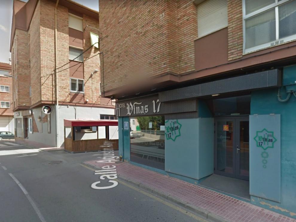 Imagen del exterior del Hotel Las Viñas de Teruel, donde se produjo el incendio, que no causó daños personales.