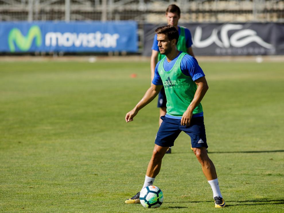 Javi Ros, durante una sesión de entrenamiento.