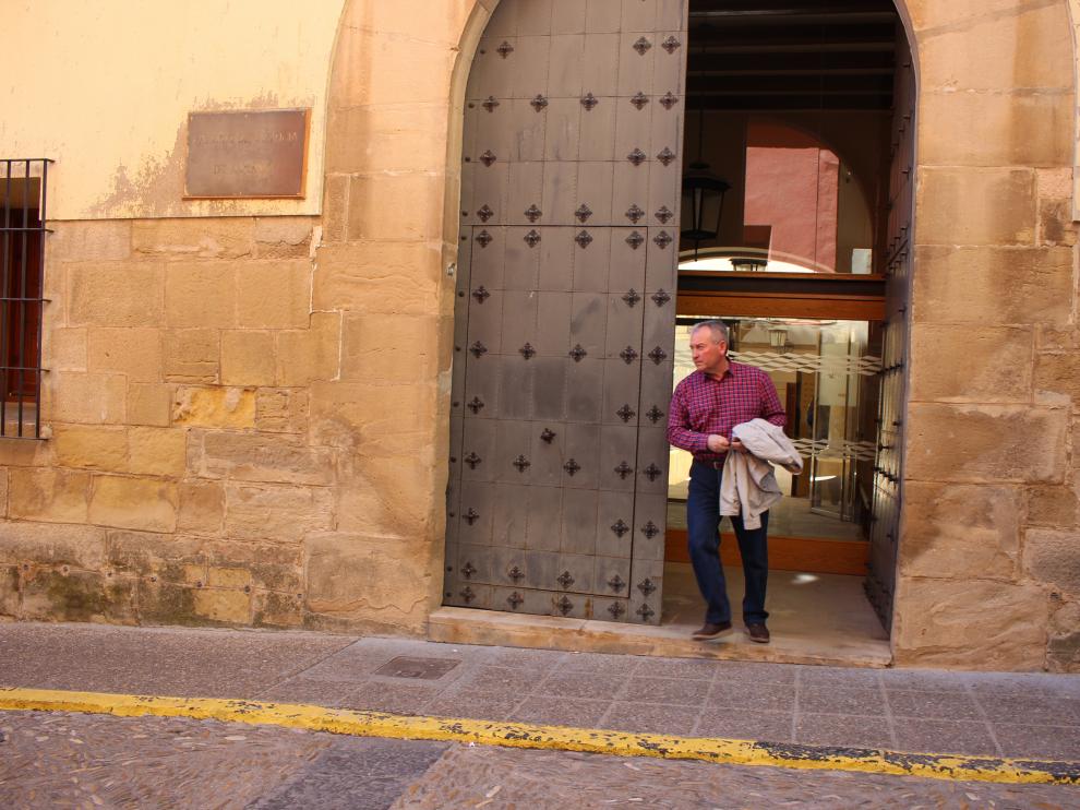 El vecino de Andorra que guió a los agentes hasta la zona del Saso, saliendo este miércoles del Juzgado.