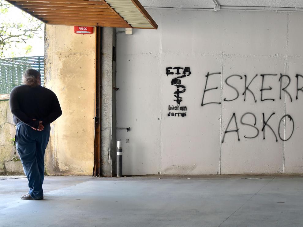 Una de las pintadas que ha aparecido en Oiartzun (Gipúzcoa).