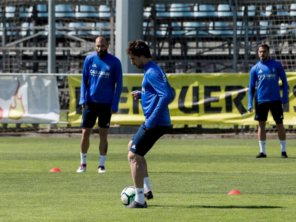 Íñigo Eguaras, en un entrenamiento en la Ciudad Deportiva.