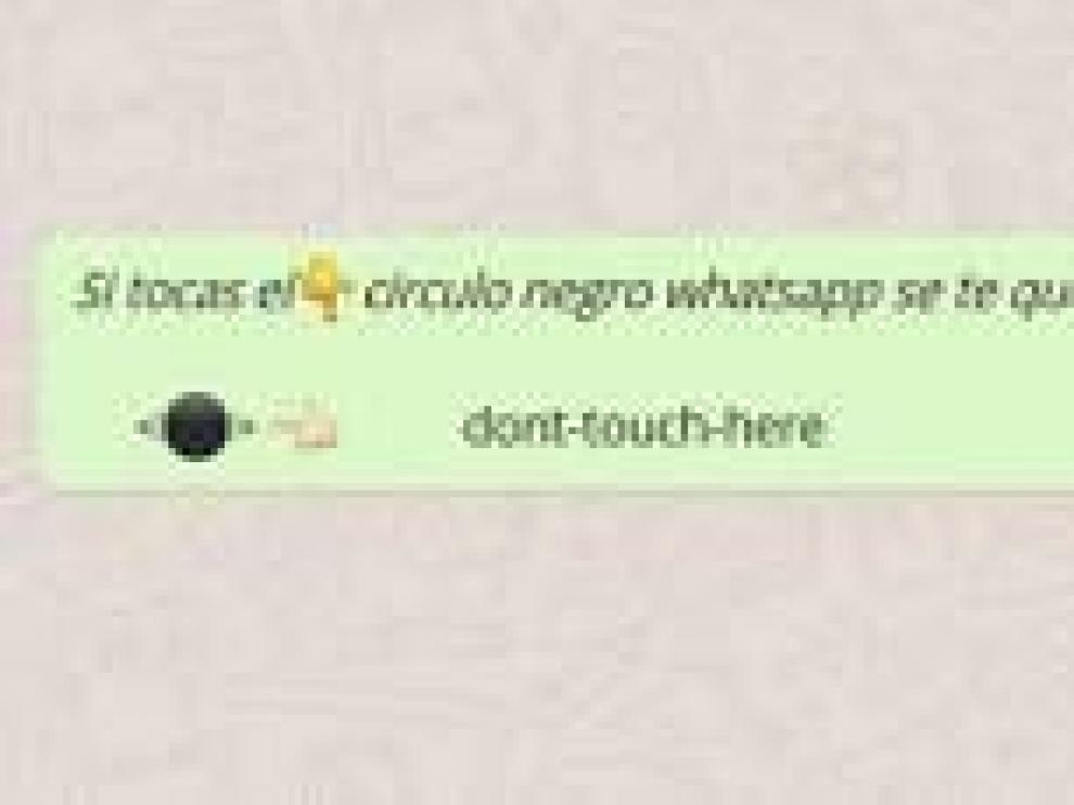 El mensaje ya advierte de lo que puede ocurrir