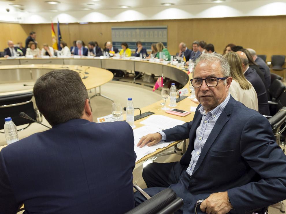 El consejero de Hacienda, Fernando Gimeno, en una reunión del Consejo de Política Fiscal y Financiera