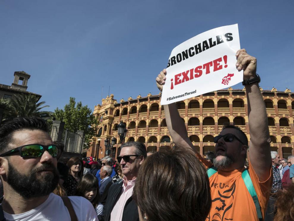 Imagen de archivo de una manifestación de Teruel Existe en las calles de Zaragoza