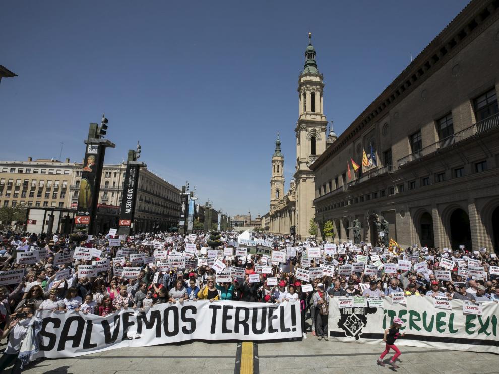 Manifestación por Teruel en Zaragoza.