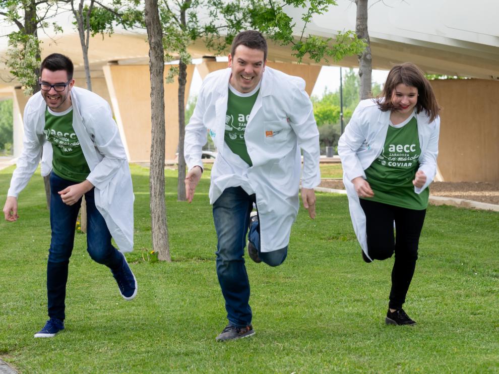 Los investigadores aragoneses Pablo Jiménez Schuhmacher (38), Eduardo Ruiz López (24) e Inés Bolsa Ferrer (22).