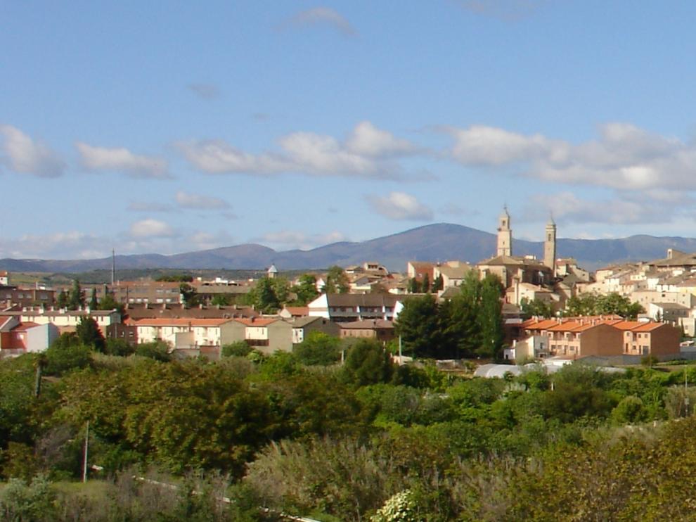 La localidad de Borja, custodiada por el castillo.