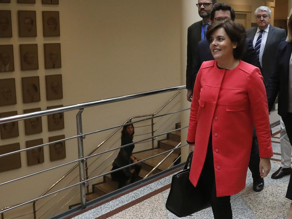 La vicepresidenta del Gobierno, Soraya Sáenz de Santamaría.