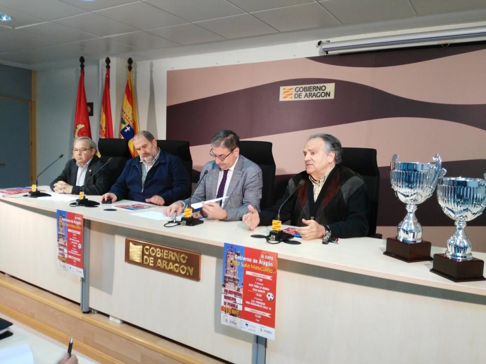 Presentación de la fase final de la XI Copa Gobierno de Aragón de fútbol sala.