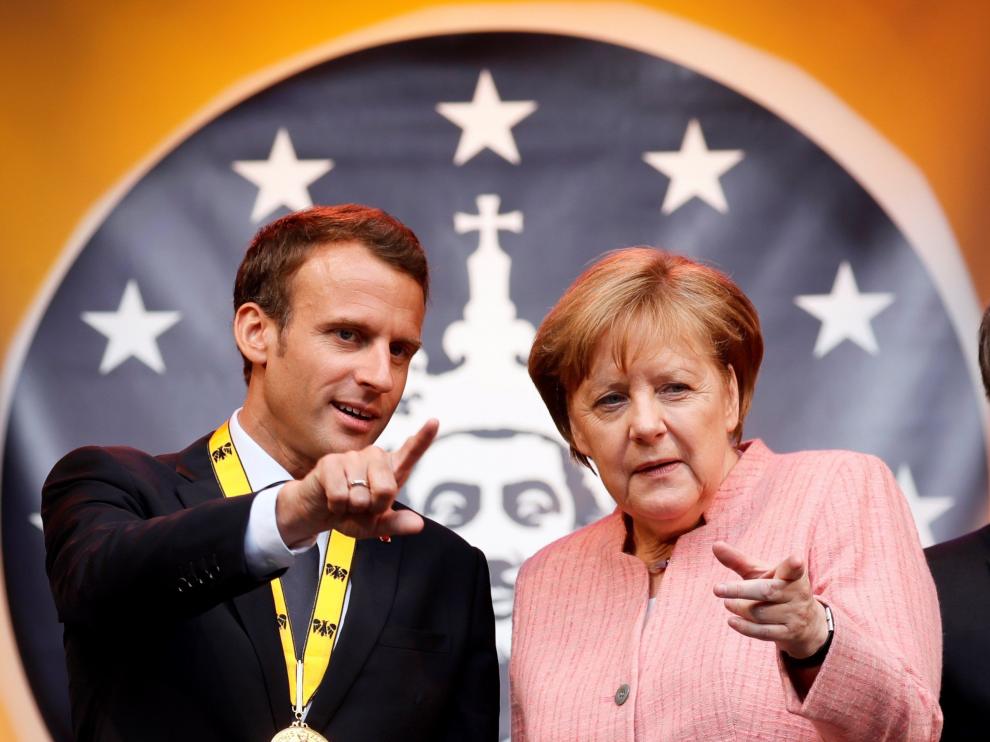 Macron y Merkel este lunes