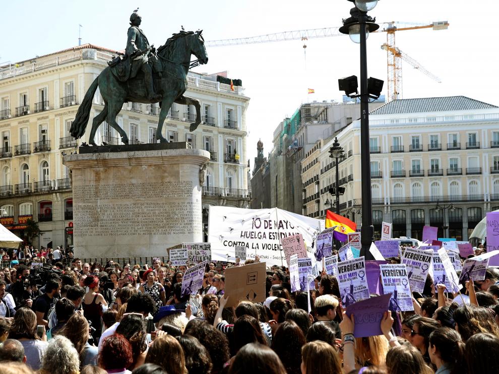 Manifestación en Madrid por la sentencia a 'La Manada'.