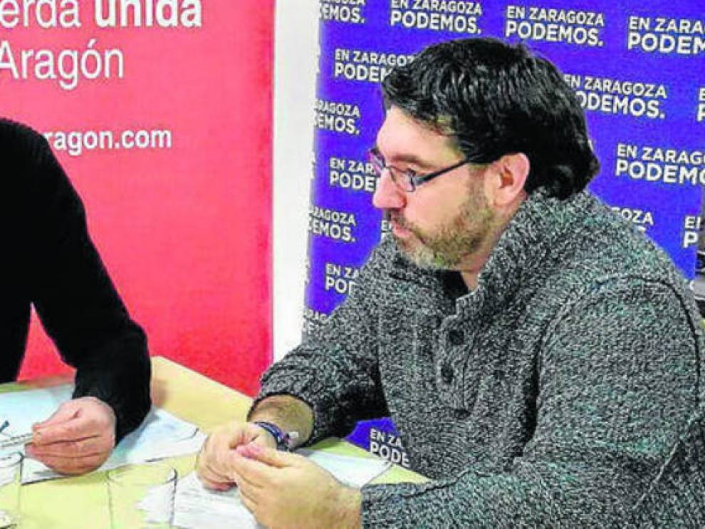 Guillermo Lázaro, coordinador del grupo municipal de ZEC y exsecretario general de Podemos en Zaragoza.