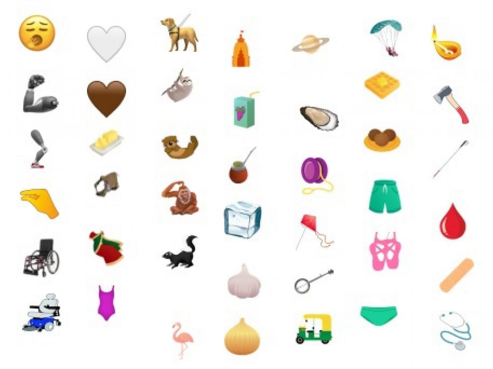 Algunos de los nuevos emojis.