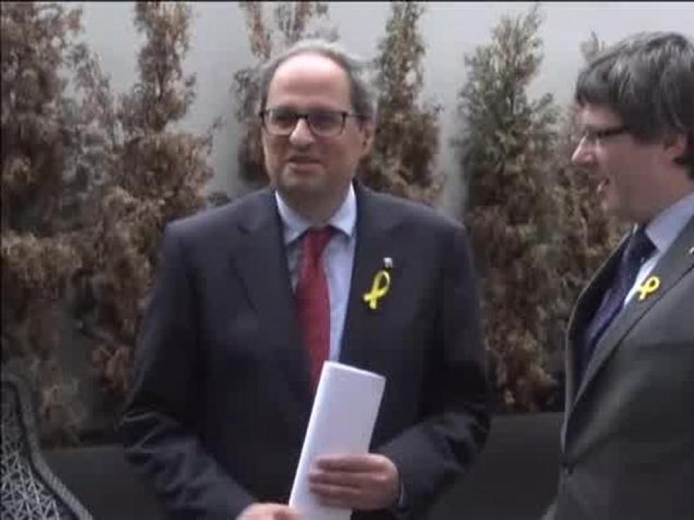 Quim Torra y Carles Puigdemont en un encuentro anterior en Berlín