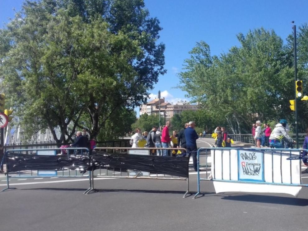 El barrio de Jesús, cortado el pasado domingo por la celebración de la maratón de Zaragoza