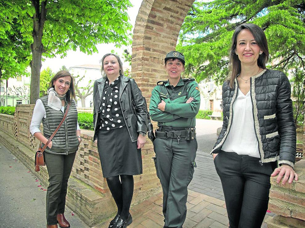 Ascensión Hernández, Ana Rodríguez, Macrina Villace y Charo Corcoles.