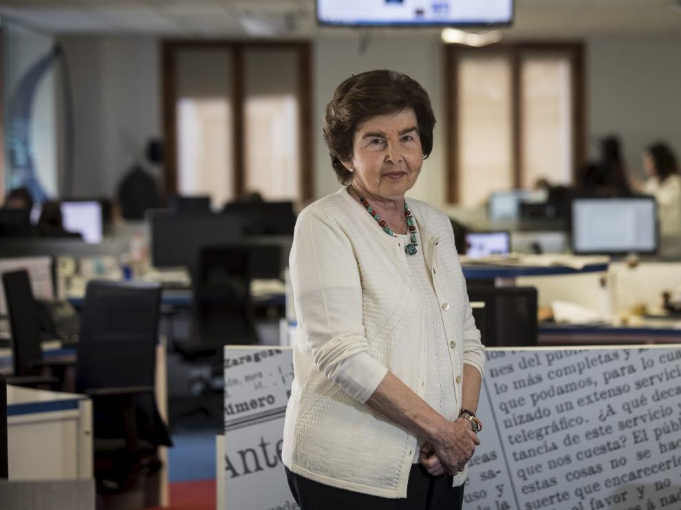 Pilar de Yarza, presidenta-editora de HERALDO, este miércoles, en la redacción del periódico