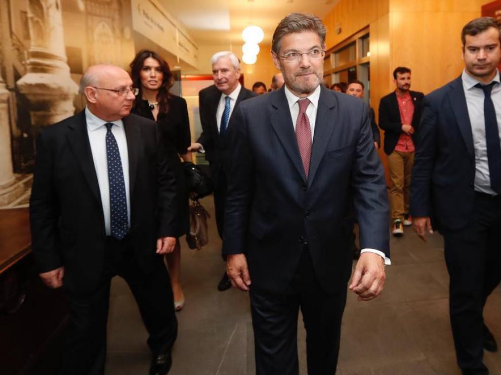 Rafael Catalá en la inauguración de una jornada la aplicación del nuevo marco normativo de protección de datos.