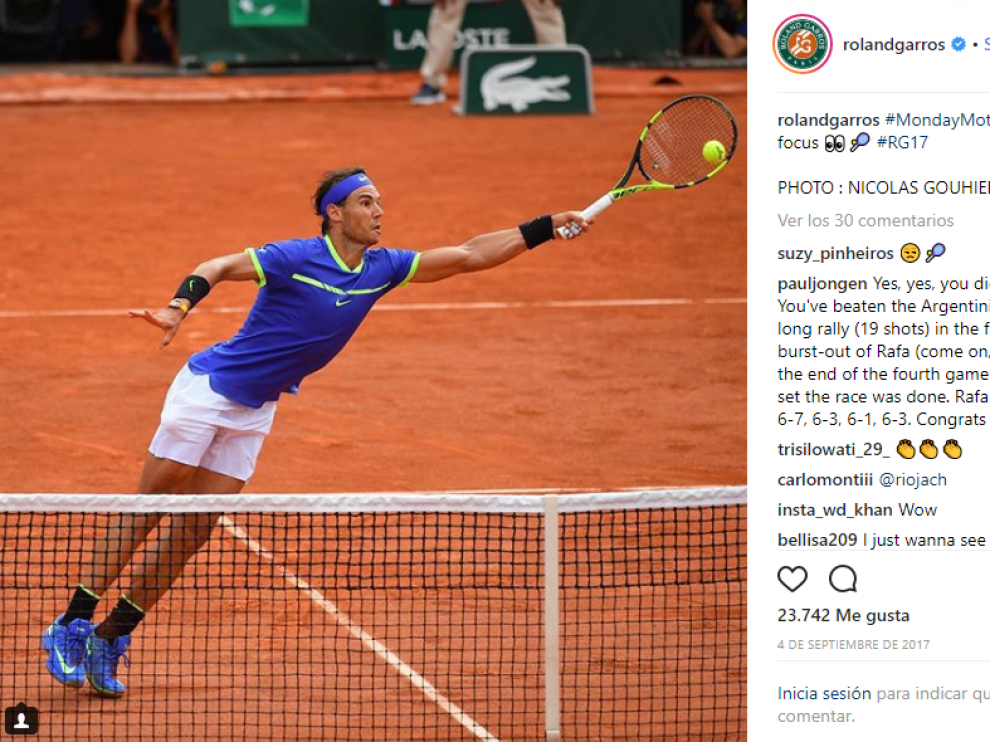 Si vuelve a ganar en París, Rafael Nadal conseguiría su undécima victoria en Roland Garros, lo que elevaría a 17 su cuenta de títulos de 'grand slam'.