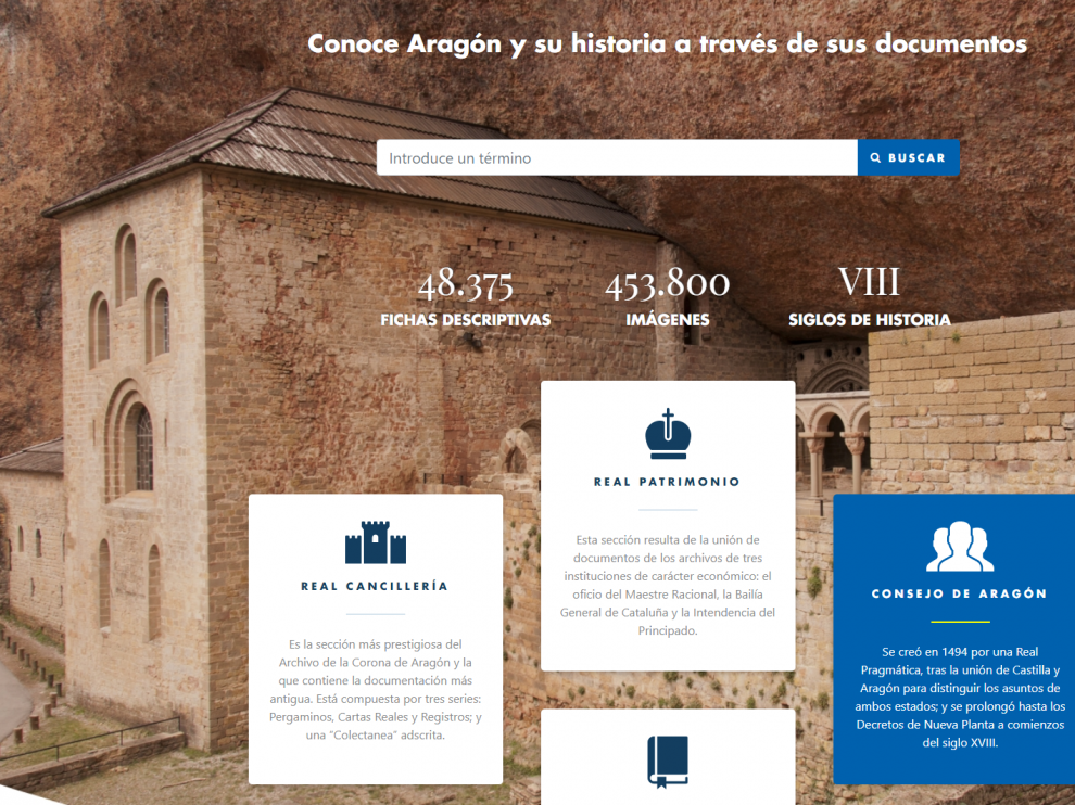 Ocho siglos de historia y más de 60.000 documentos en la web del Fondo Histórico de Aragón