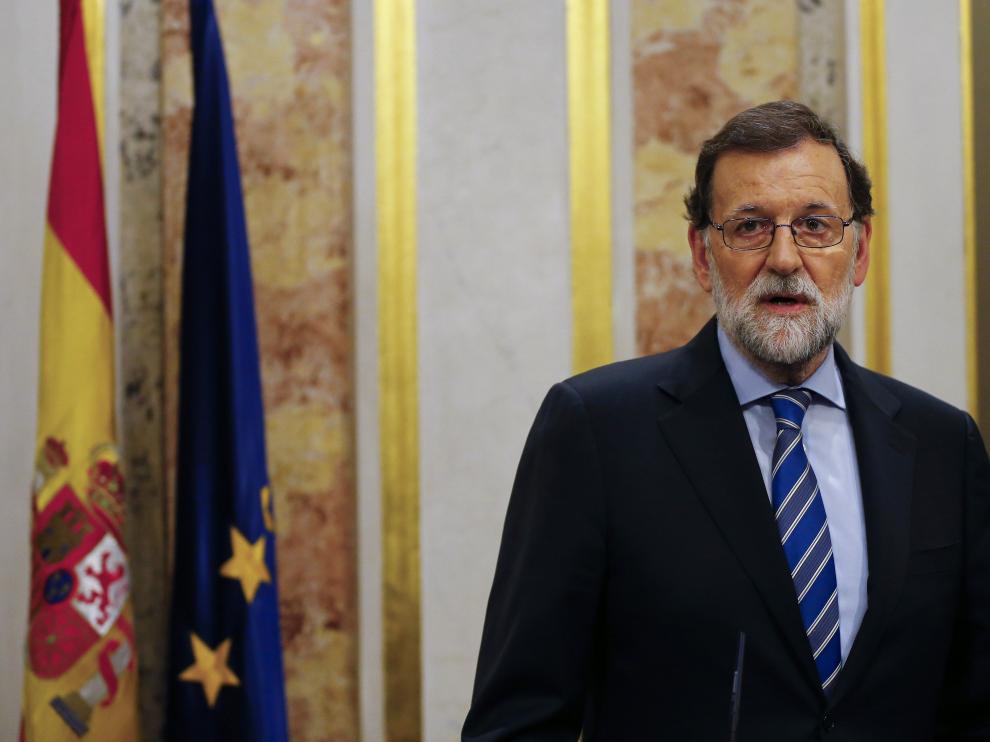 Rajoy, en rueda de prensa tras la aprobación de los presupuestos.