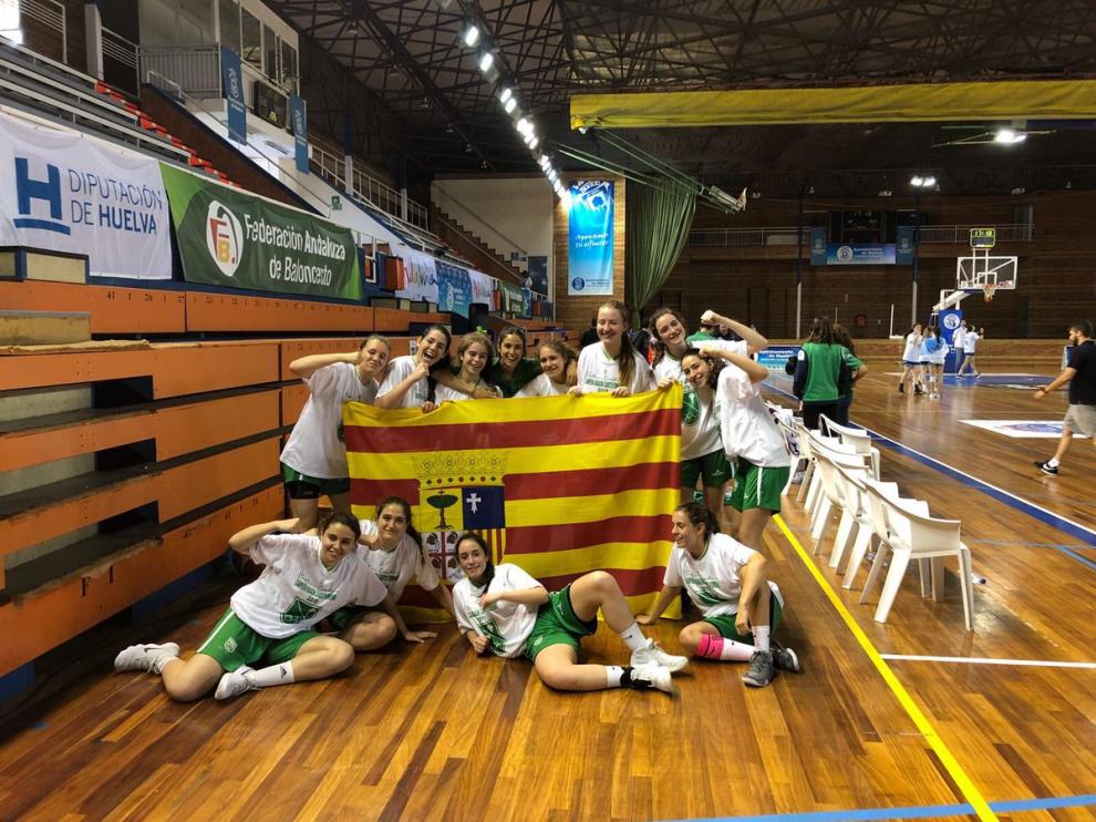 Las jugadoras del Stadium Casablanca, en el Campeonato de España cadete