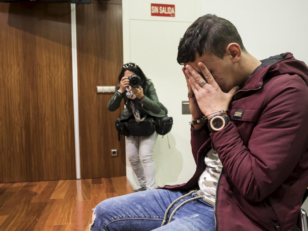 El acusado, durante el juicio celebrado en la Audiencia Provincial de Zaragoza.