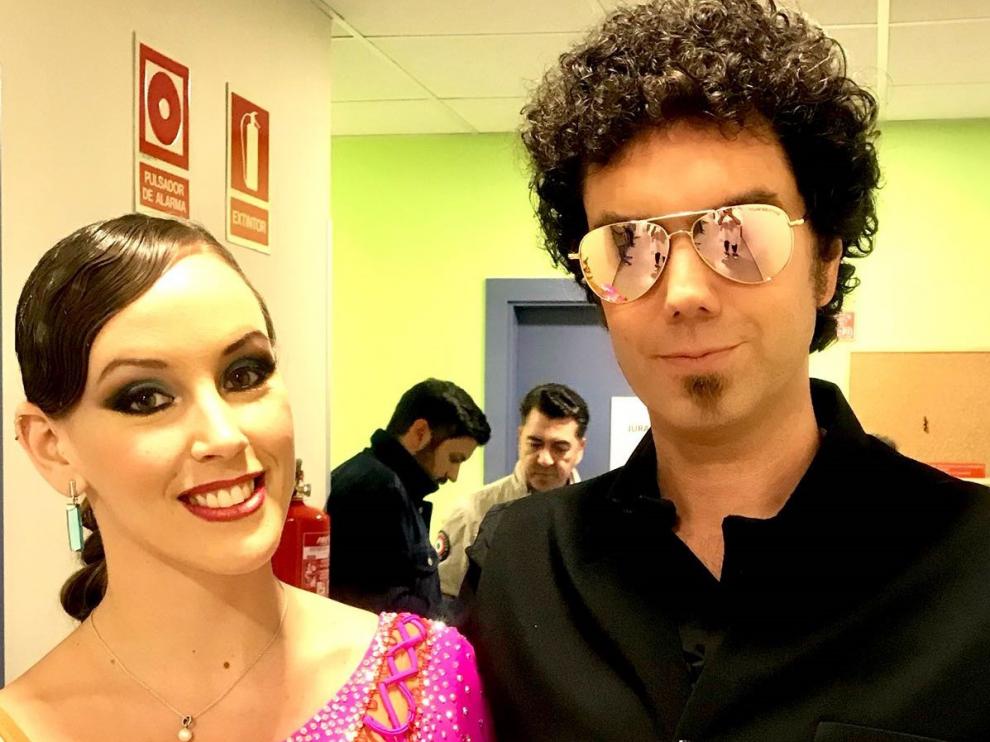 La bailarina zaragozana, Sara Baudín, y su pareja en 'Bailando con las estrellas', Pablo Ibáñez.