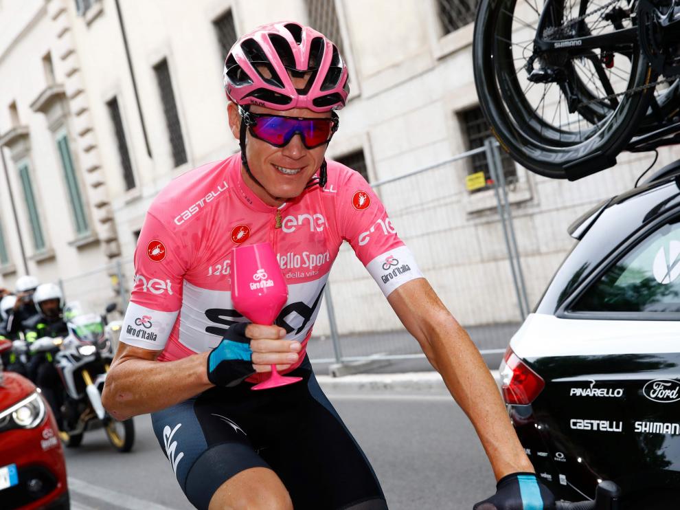Froome tras ganar el último Giro.