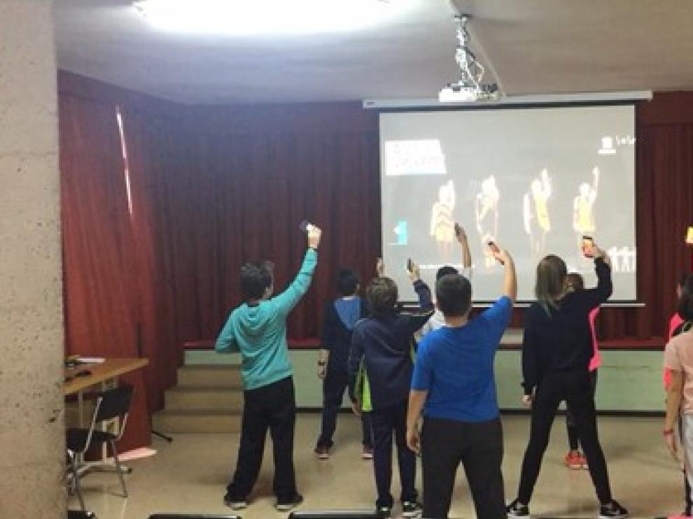 Alumnos del colegio Santa Rosa de Huesca participantes en el proyecto de investigación.