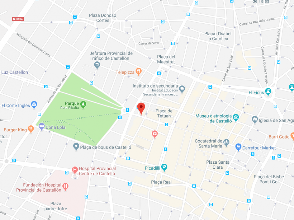La agresión se produjo en la calle Zaragoza de Castellón.