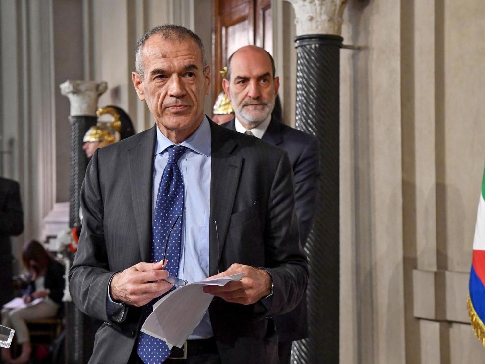 El primer ministro italiano designado Carlo Cottarelli.