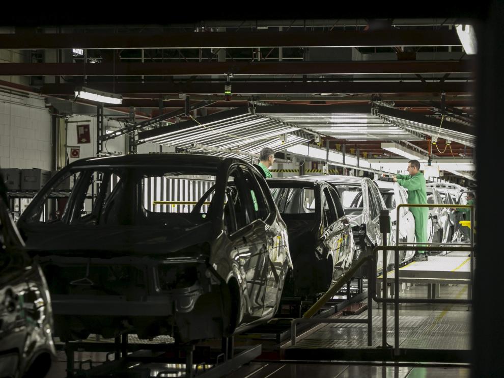Cadena de montaje de Opel en Figueruelas.