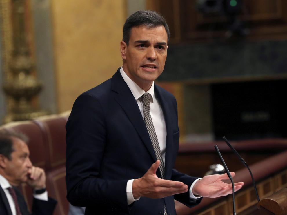 Sánchez, en la moción de censura a Mariano Rajoy