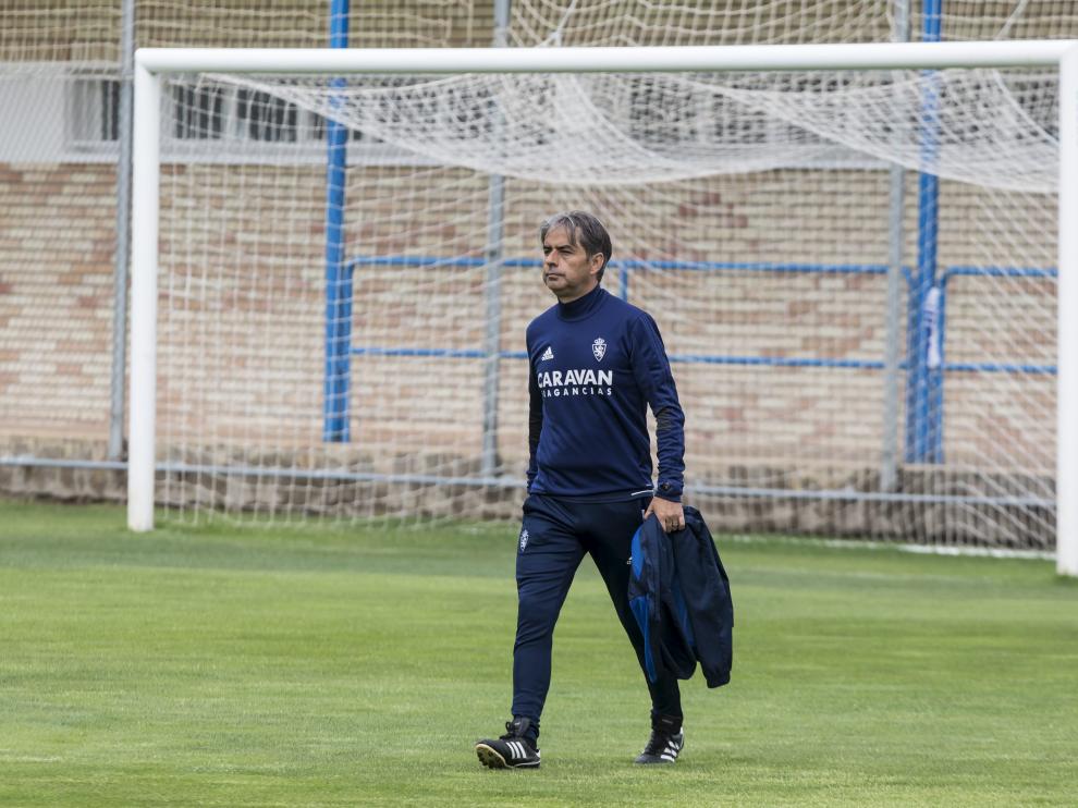 Natxo González, durante un entrenamiento en la Ciudad Deportiva