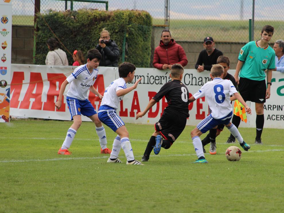 Imágen de un partido del Real Zaragoza en la edición de 2017 de la Jamón Cup.