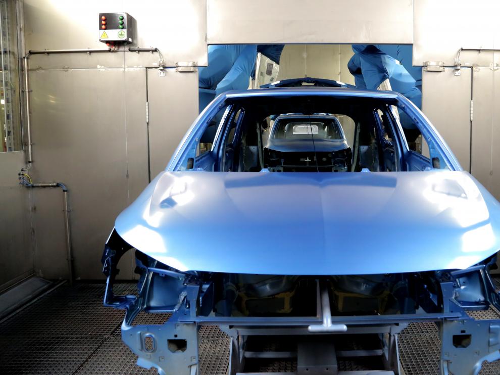 Imagen de la nave de Pintura de la fábrica de Opel/PSA en Figueruelas.