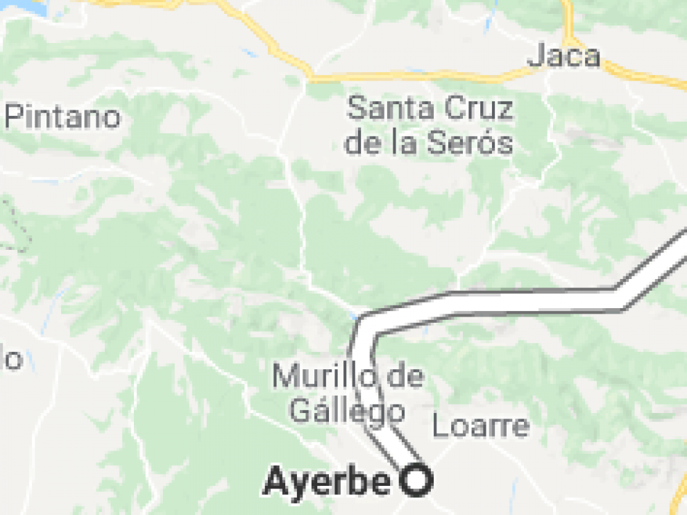 Línea de ferrocarril entre Ayerbe y Sabiñánigo
