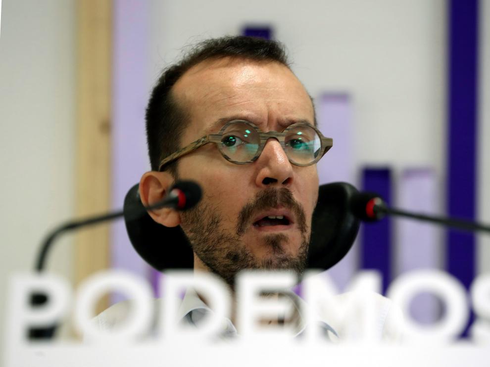 Pablo Echenique en rueda de prensa.