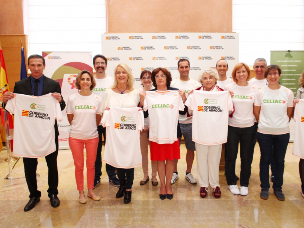 Las camisetas son fruto Dirección General de Protección de Consumidores y Usuarios y la Asociación Celíaca Aragonesa