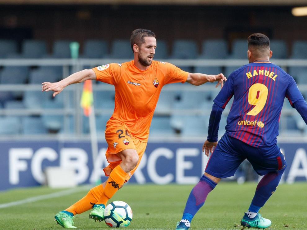 Jorge Miramón durante un partido con el Reus Deportíu.