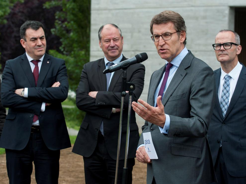 El presidente gallego, este miércoles en un acto en Orense.