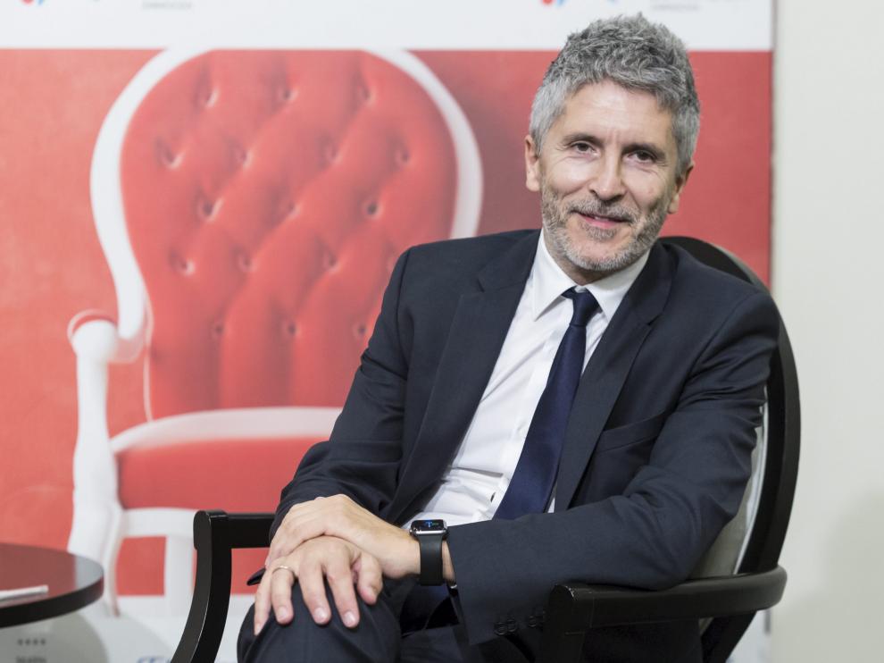 Fernando Grande-Marlaska participó en el ciclo 'Charlas con valor'.