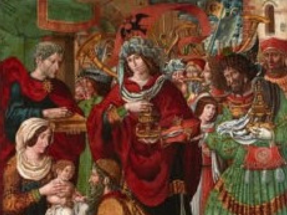 Imagen de la tabla del retablo mayor de Sijena.